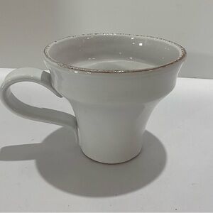 Vietri Bianco Collection Mug Italian Pottery White Glazed Coffee Tea Cup